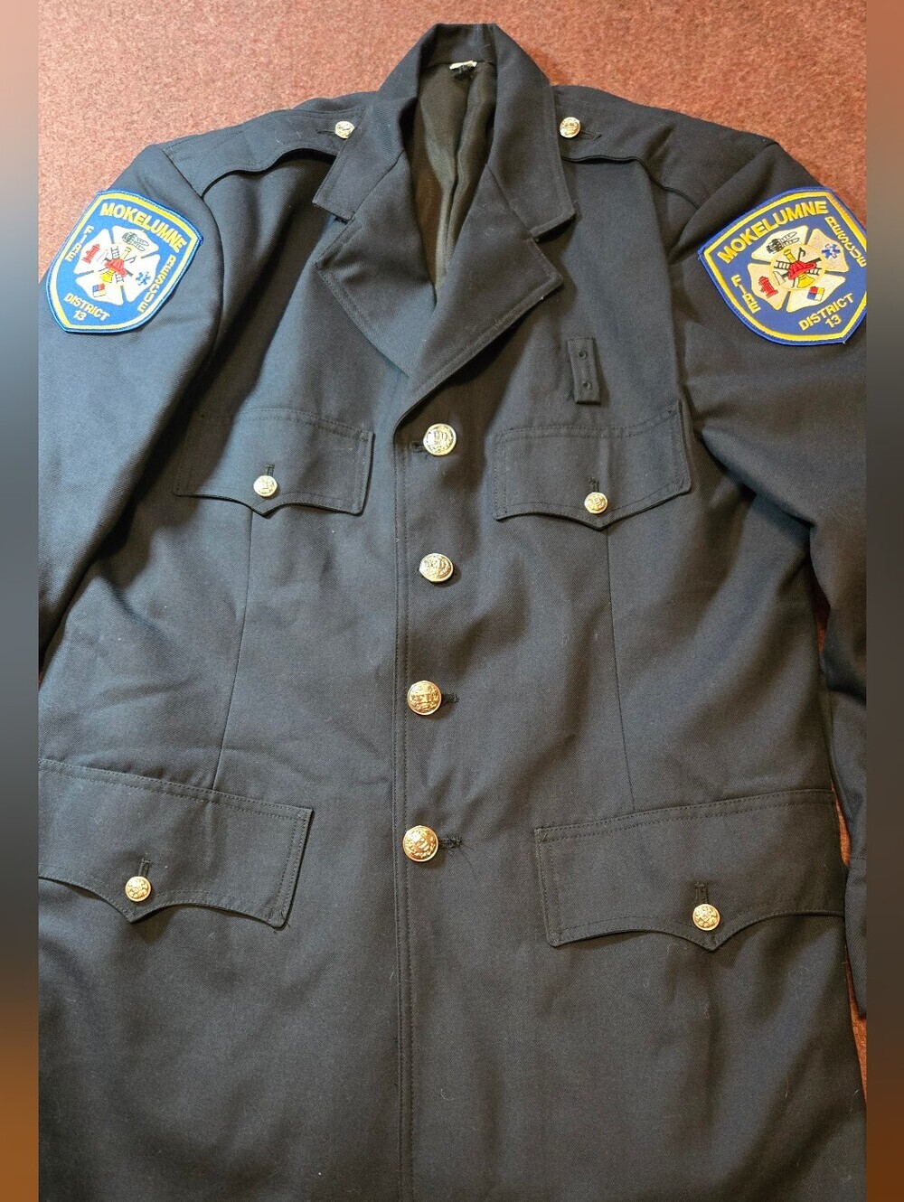 Vintage Flying Cross Single-breasted Fire Department Dress Jackets Mokelumne 42R